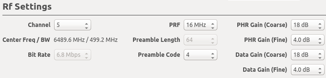 RF Settings