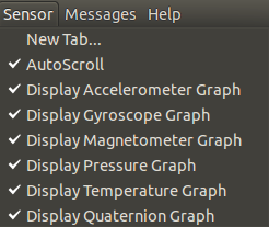 Sensor Menu