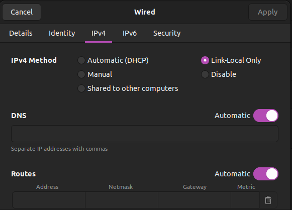 Networking Settings