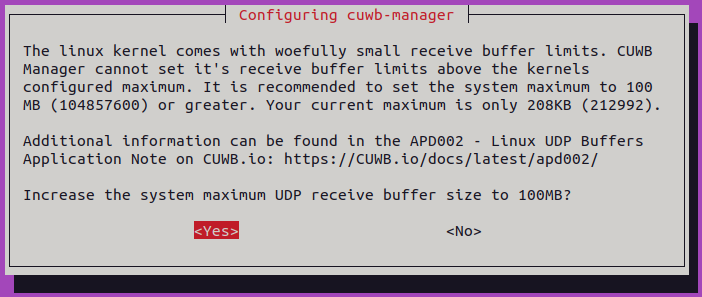 Install Buffer Size